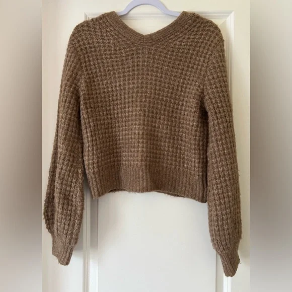 Abercrombie & Fitch Tan Knit Cardigan Size M - Picture 3 of 6